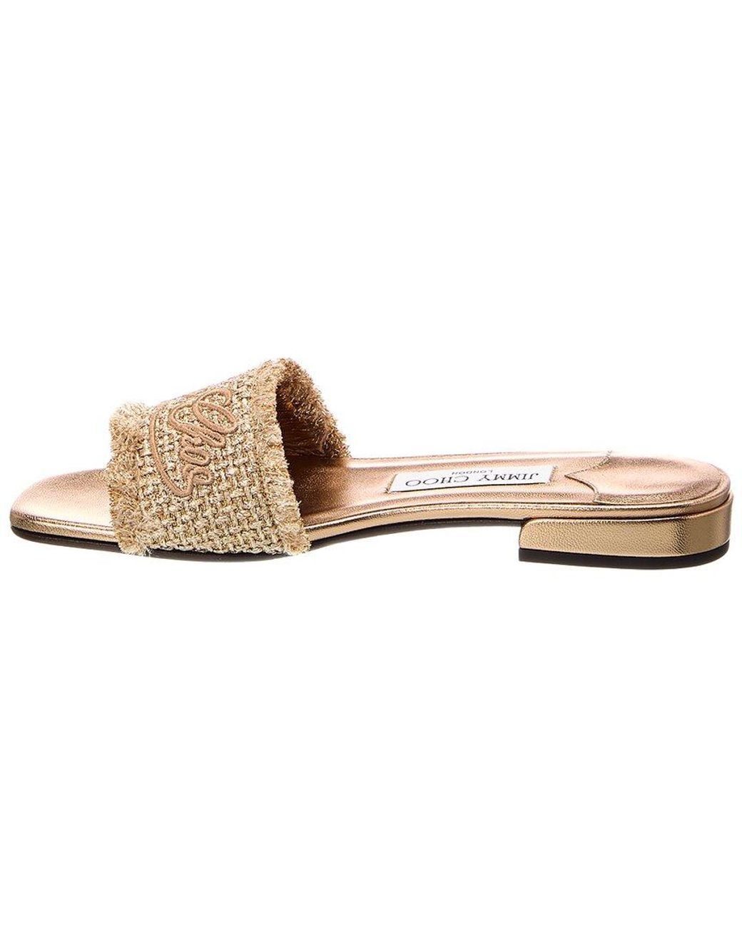 Jimmy Choo Brown Joa Canvas Sandal