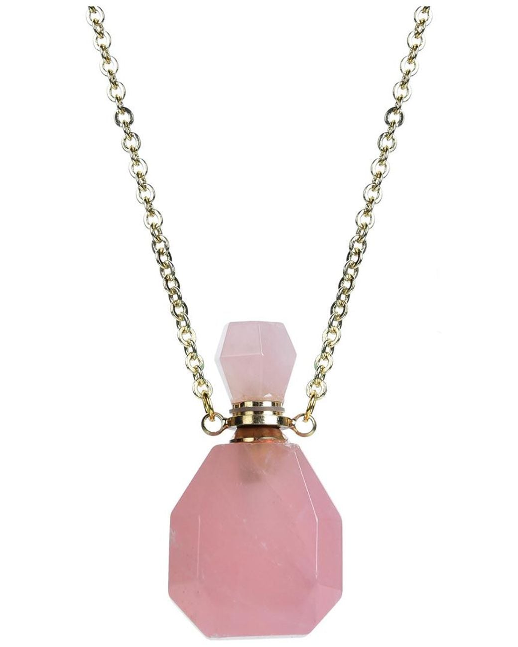 Eye Candy LA Metallic Gemstone Aromatherapy Bottle Necklace