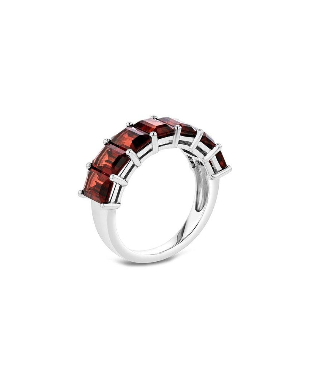 Diana M Red Fine Jewelry 14k Garnet Half-eternity Ring