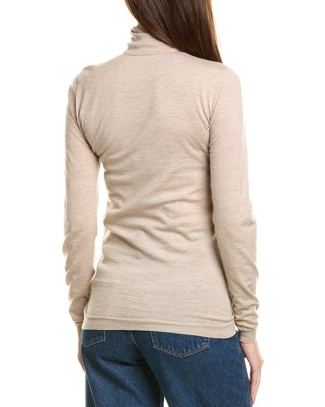Brunello Cucinelli Blue Cashmere-Blend Turtleneck Sweater