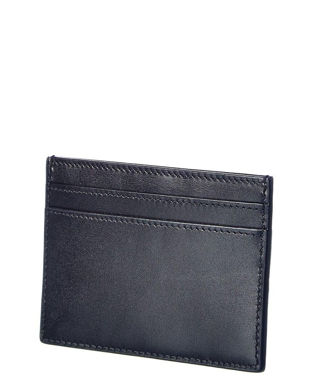 Saint Laurent Blue Monogram Leather Card Case for men