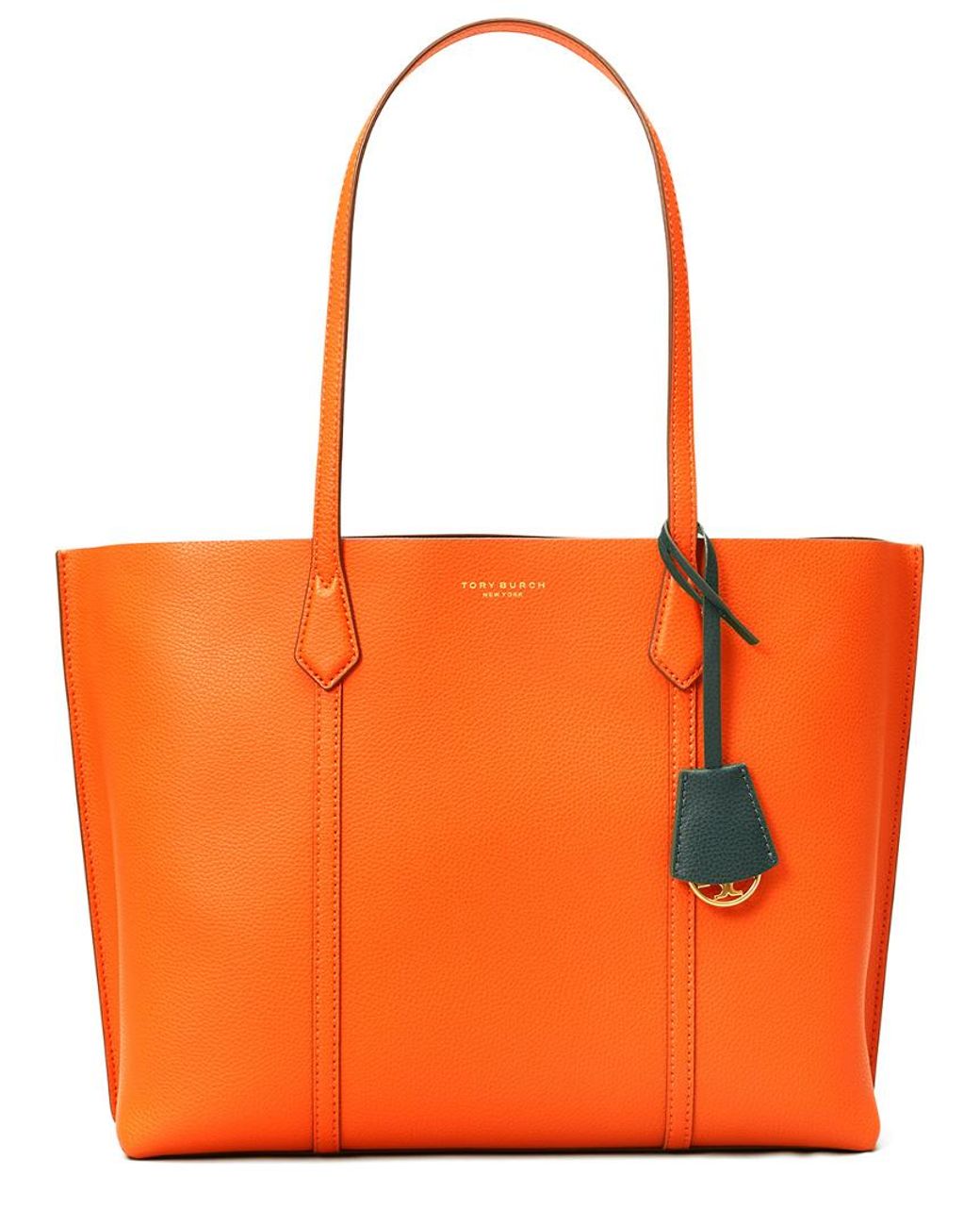 Tory Burch Perry Leather Tote Bag in Orange | Lyst Canada
