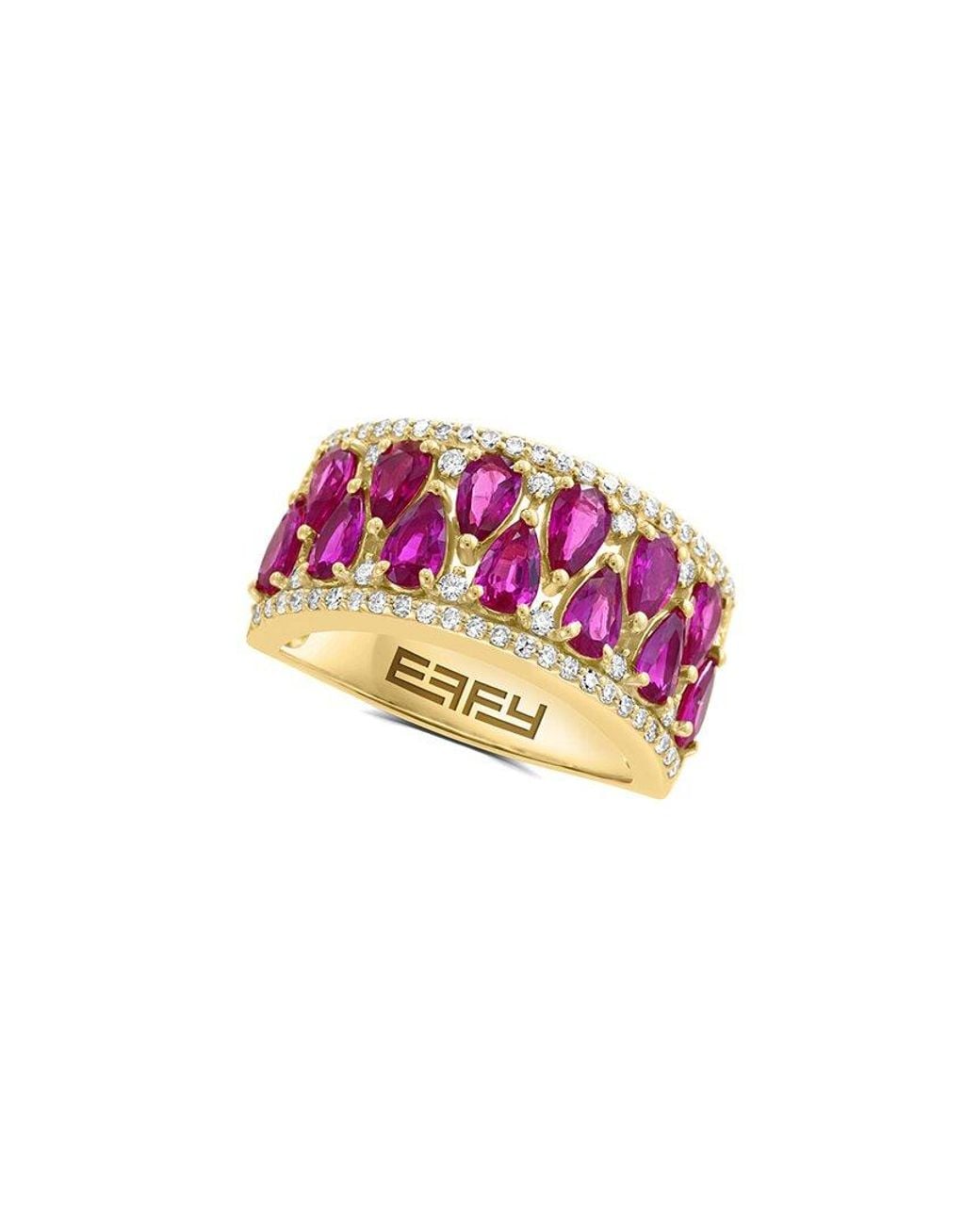 Effy Fine Jewelry Pink 14K 4.08 Ct. Tw. Diamond & Ruby Ring