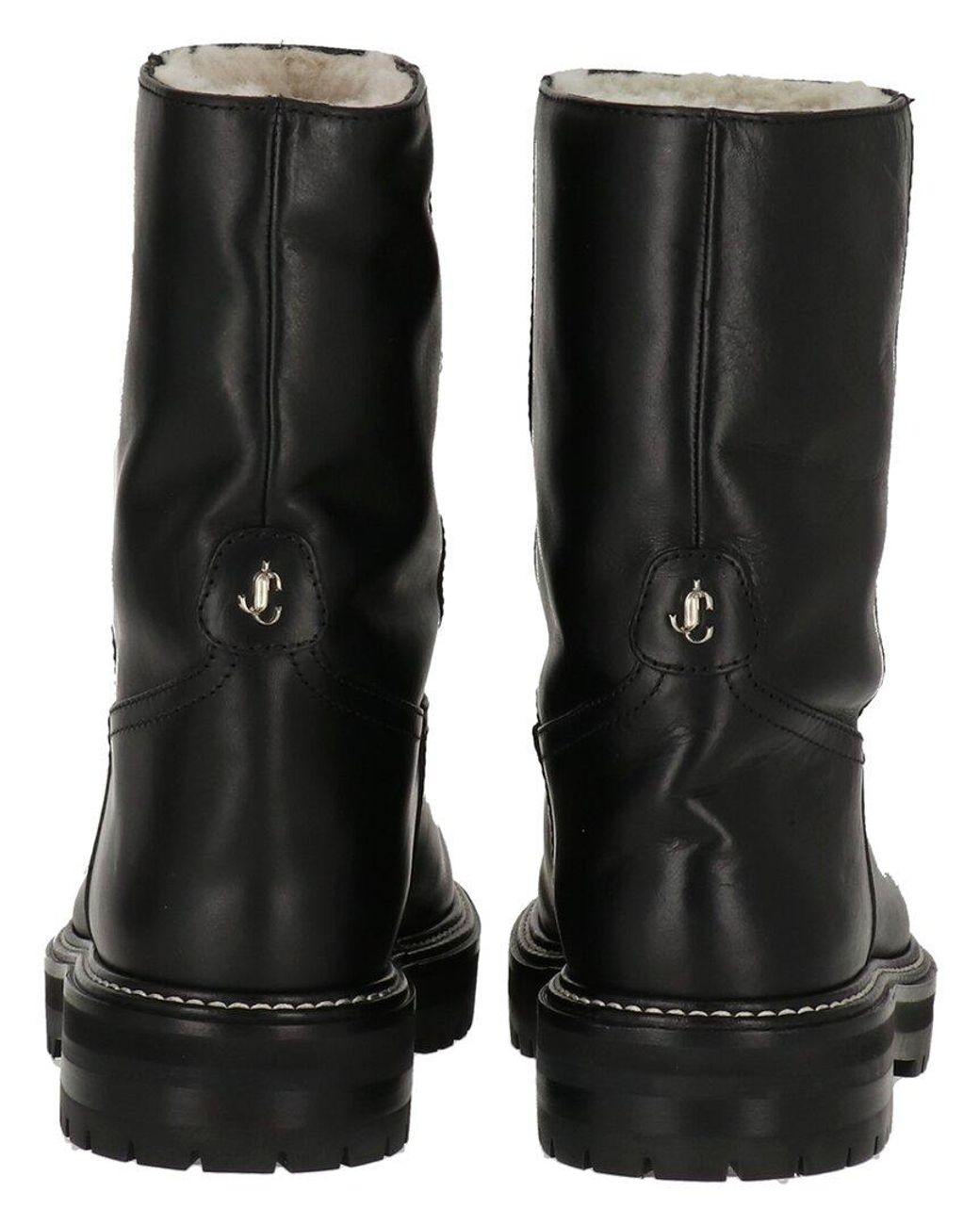 Jimmy Choo Black Yari Leather Boot