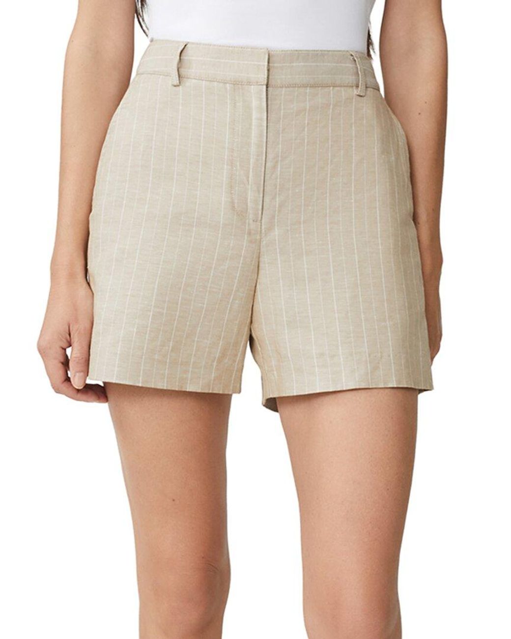 J.McLaughlin Natural Orita Linen-Blend Short