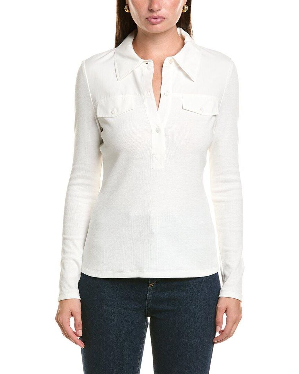 Ramy Brook White Laurenza Top