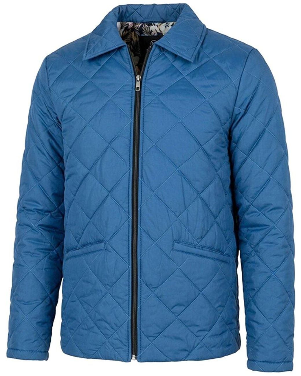 Ron Tomson Blue Puffer Jacket for men