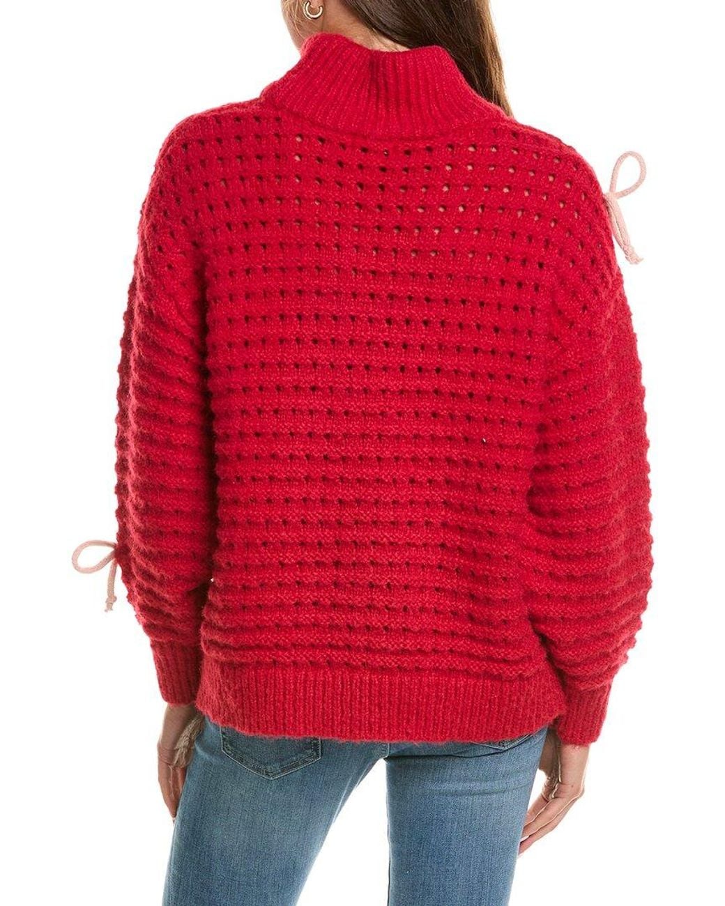 525 America Red Naomi Oversized Sweater