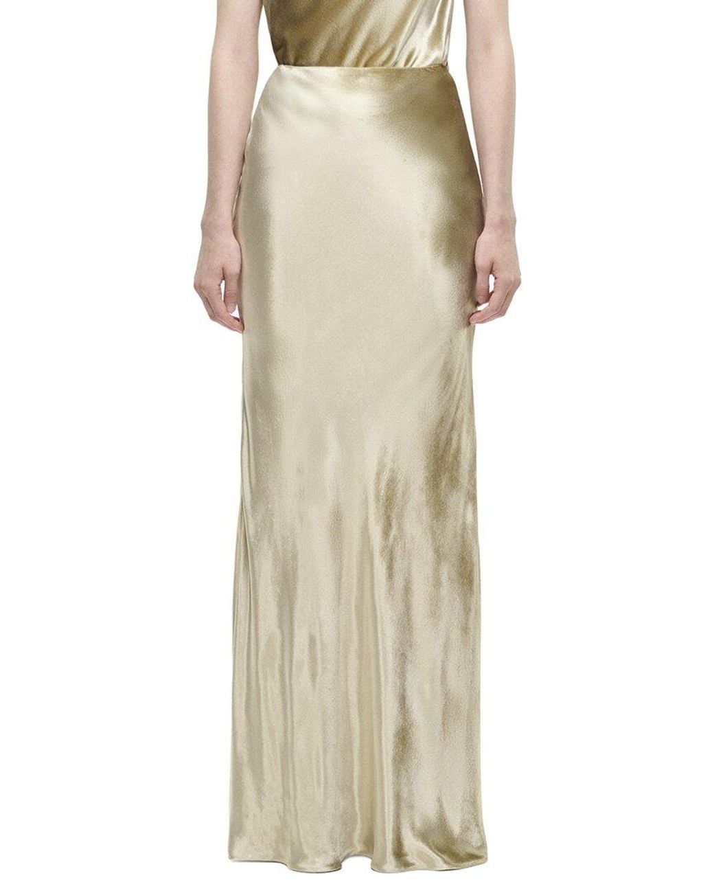 Adam Lippes Natural Linnet Silk-Blend Skirt