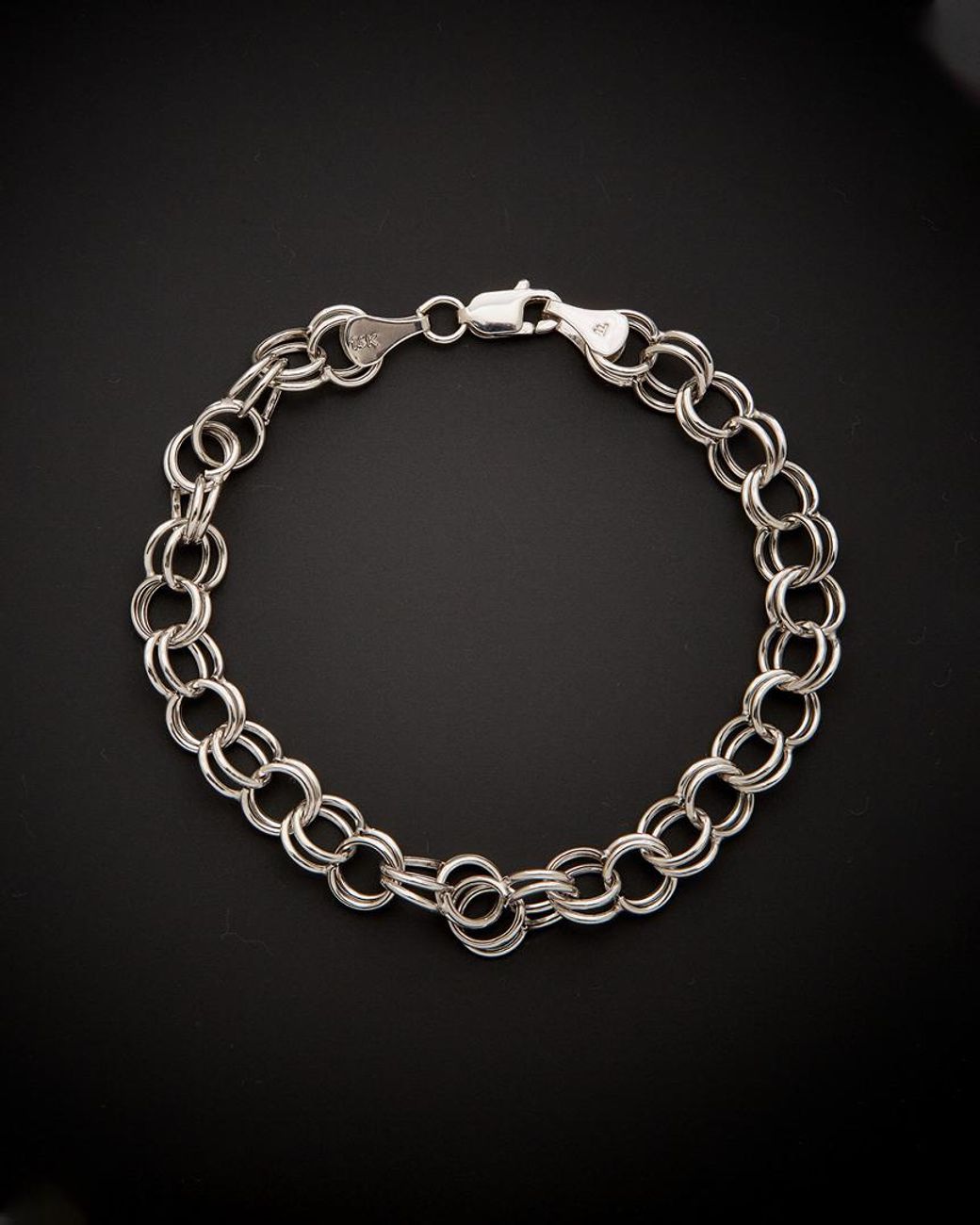 Italian Gold Black 14k Double Link Bracelet