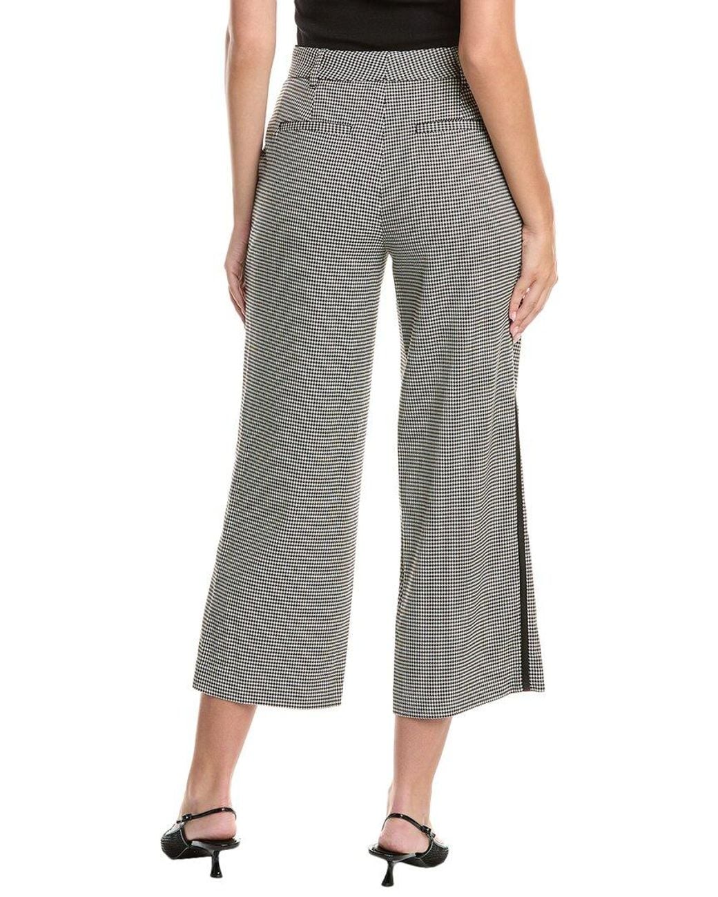 Jonathan Simkhai Gray Miki Cropped Button Hem Pant