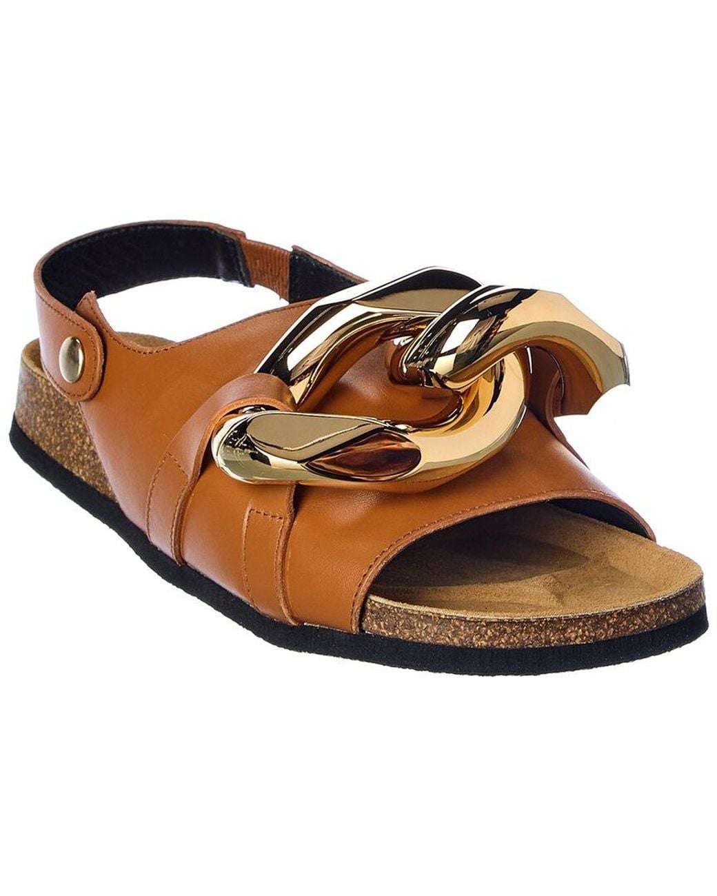 J.W. Anderson Brown Chain Leather Sandal