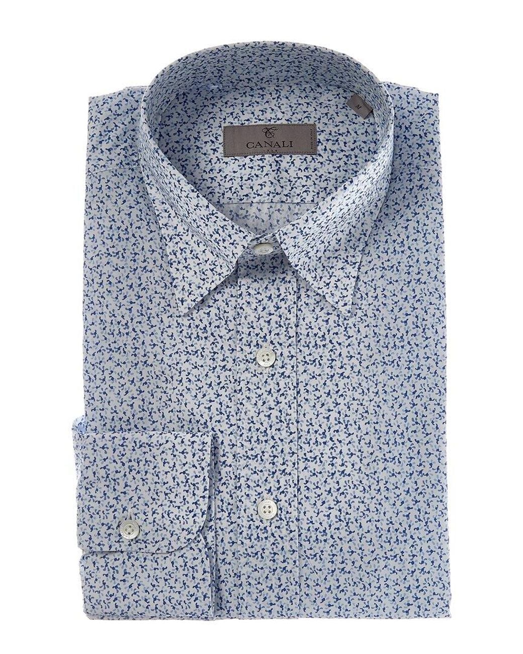 Canali Blue Dress Shirt for men