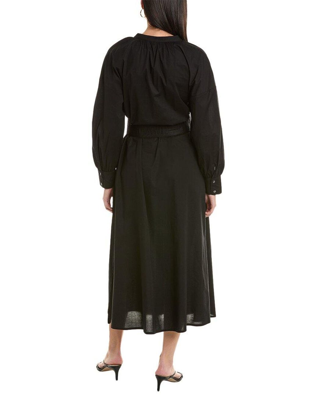 Alpha Studio Black Maxi Shirtdress