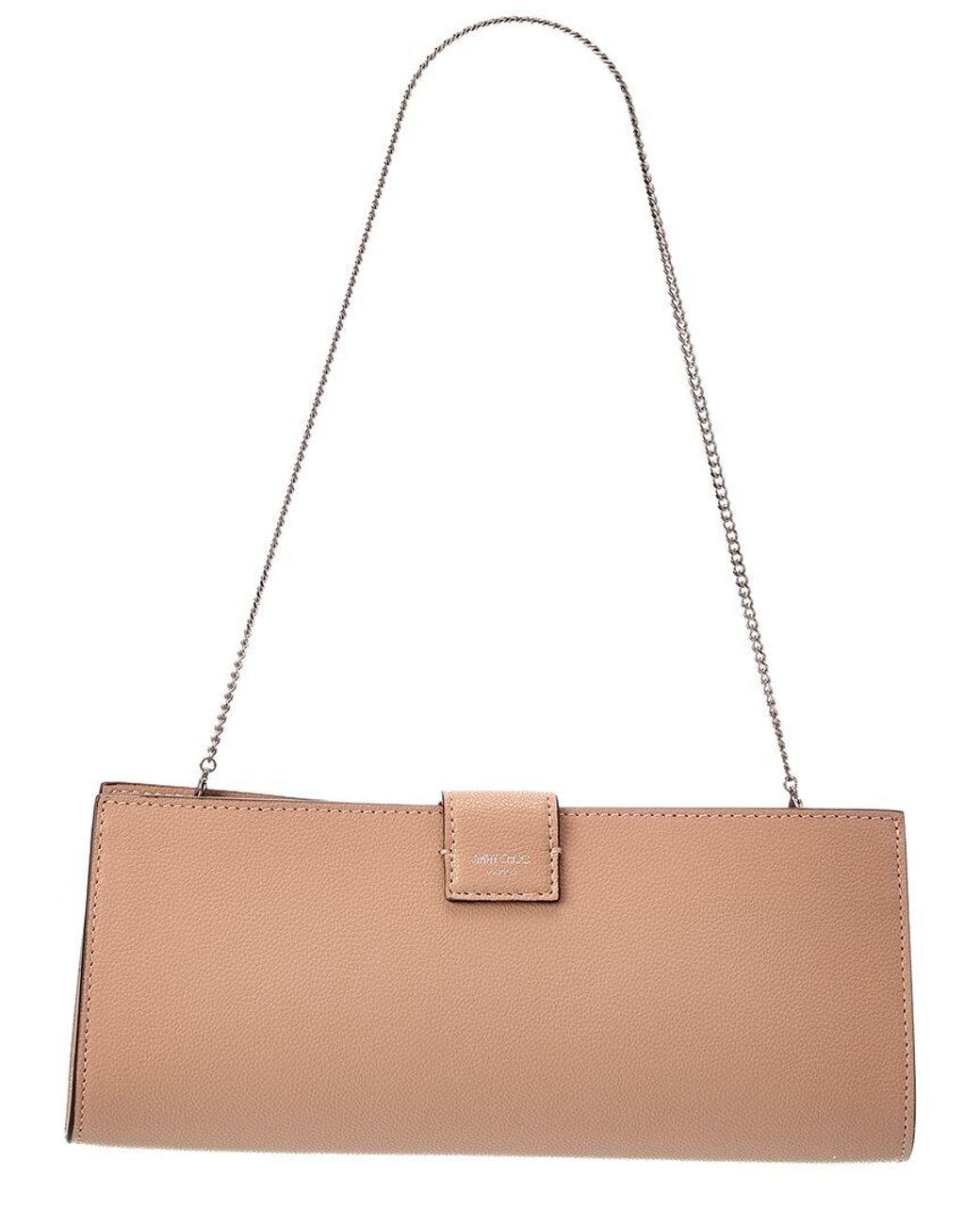 Jimmy Choo Pink Cheri Leather Clutch
