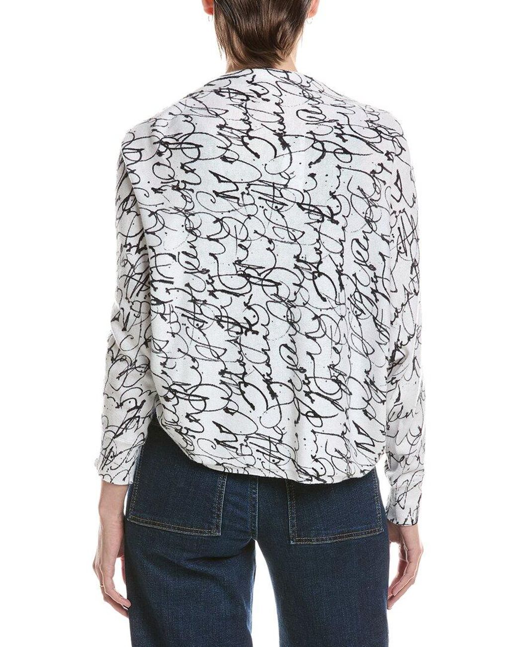 NIC+ZOE Black Cursive Shrug Cardigan