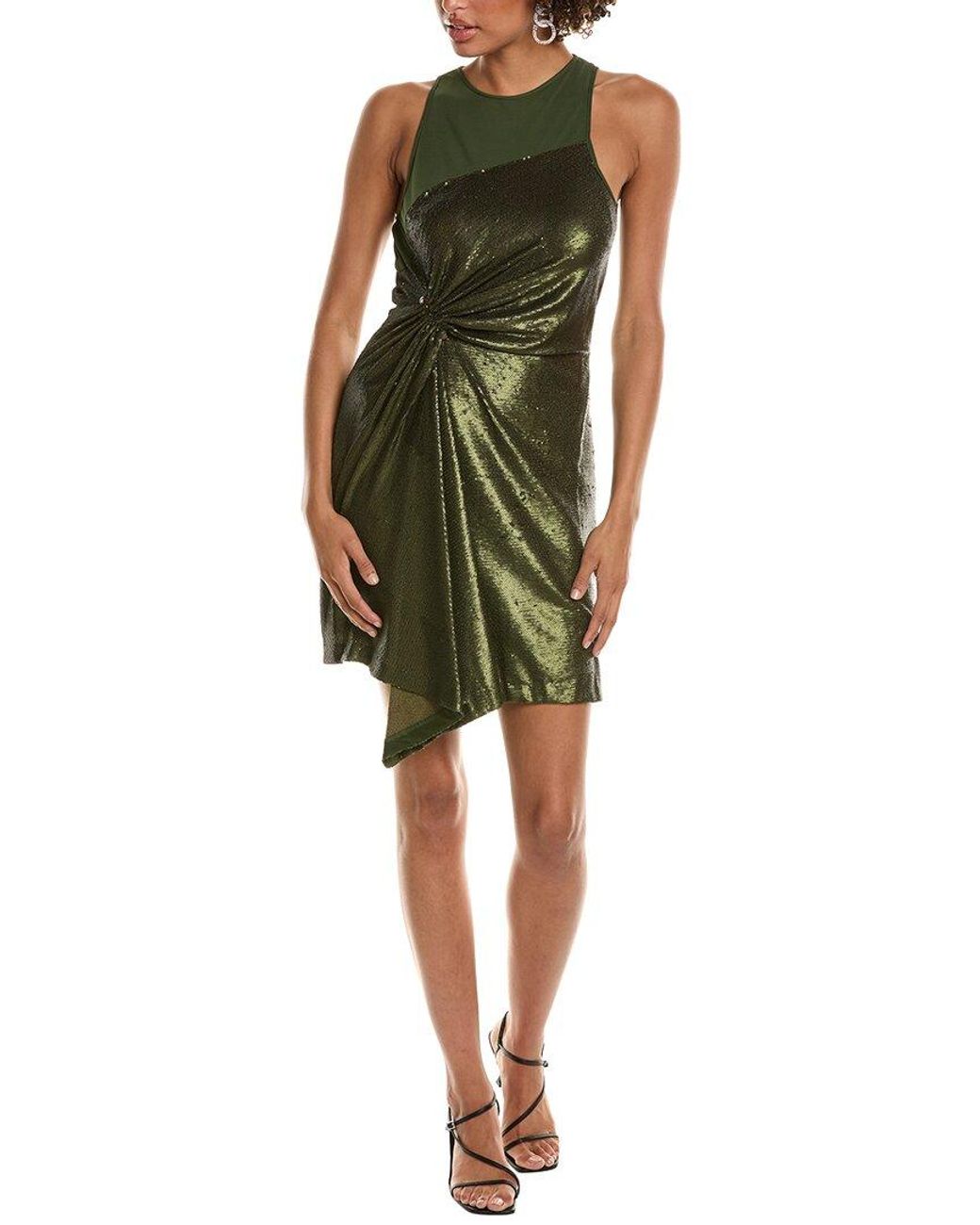 Halston Heritage Green Ida Cocktail Dress