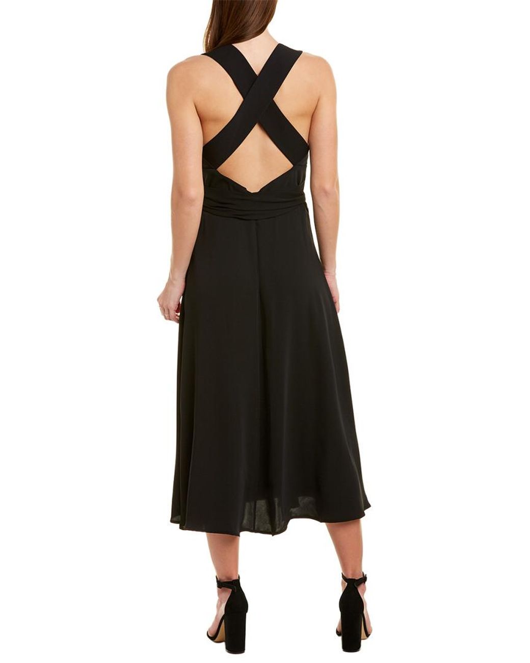 bcbg black midi dress