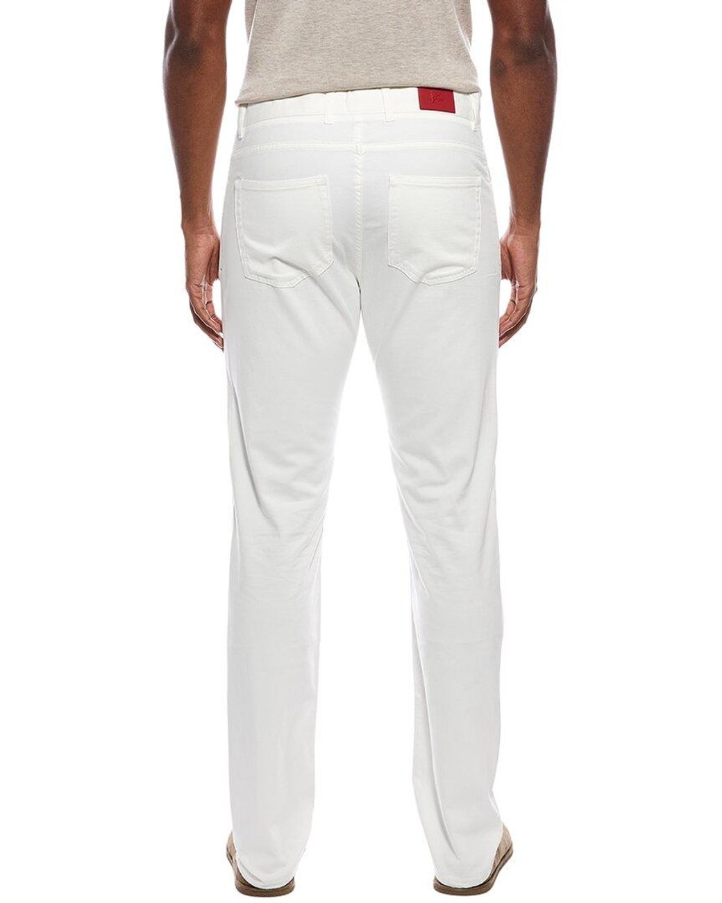 Isaia White Denim Trouser for men