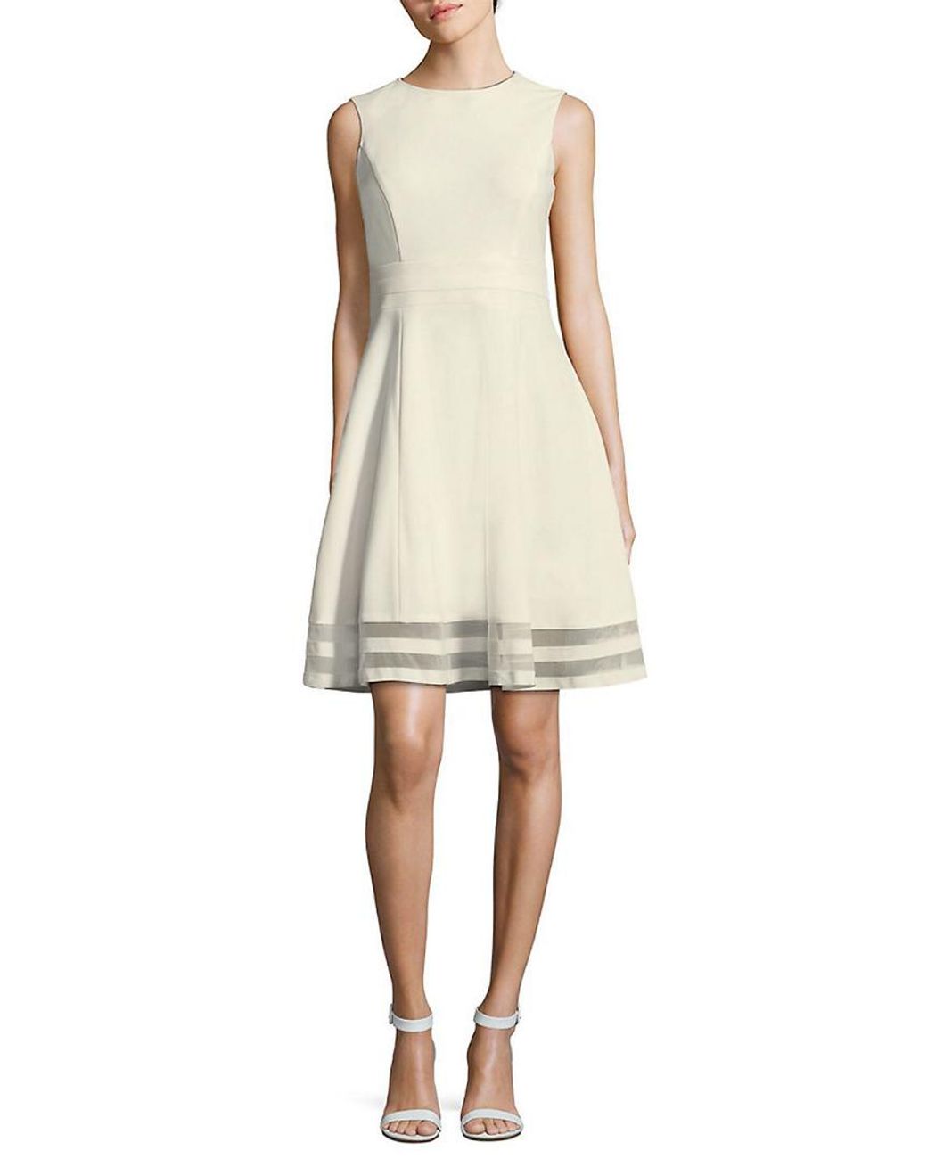 calvin klein illusion trim dress