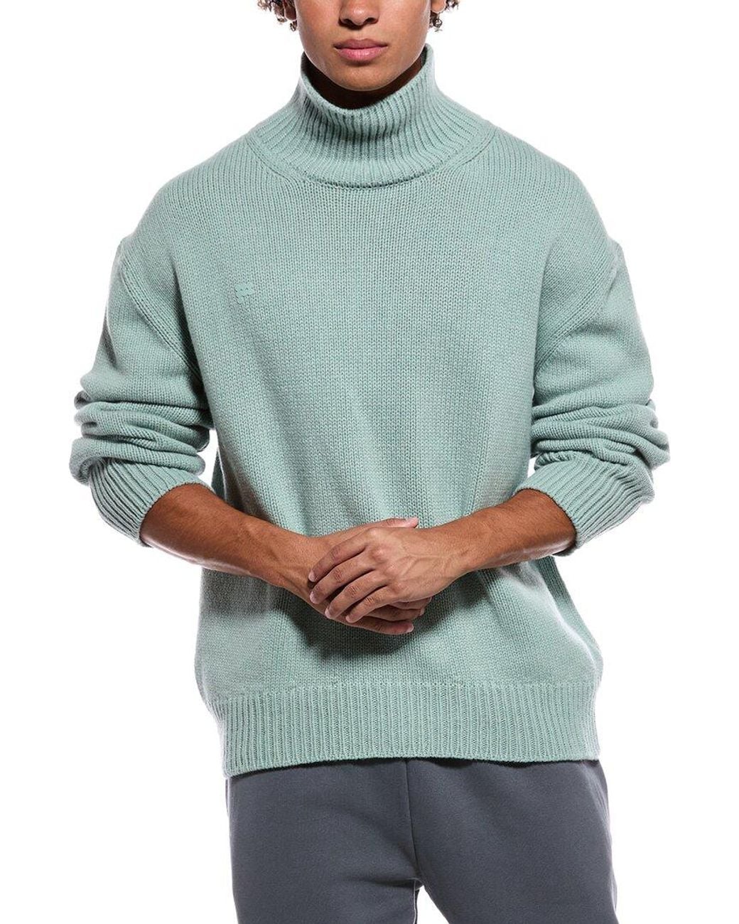 PANGAIA Blue Cashmere & Wool-Blend Turtleneck Sweater for men