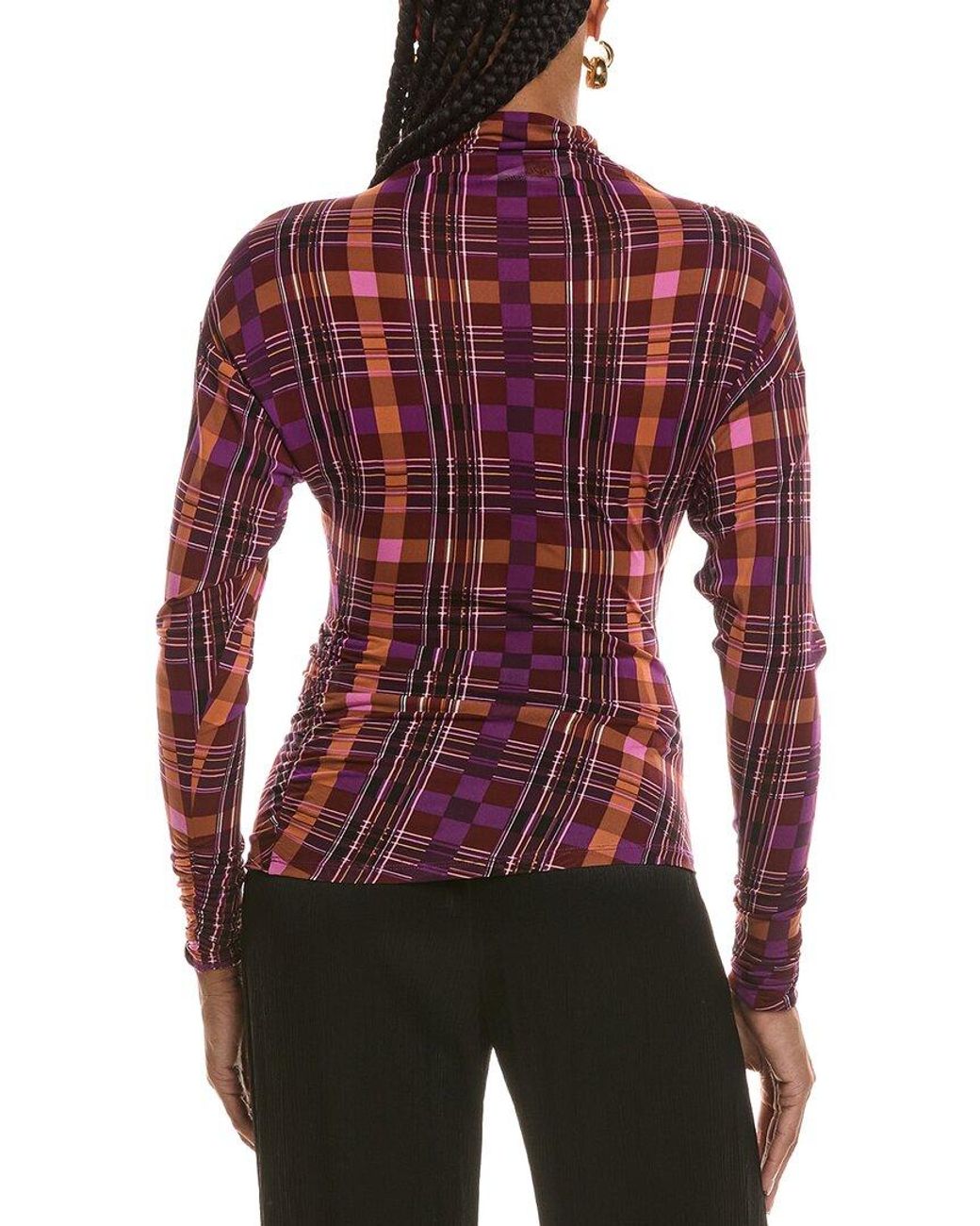 Diane von Furstenberg Red Tatum Turtleneck Top