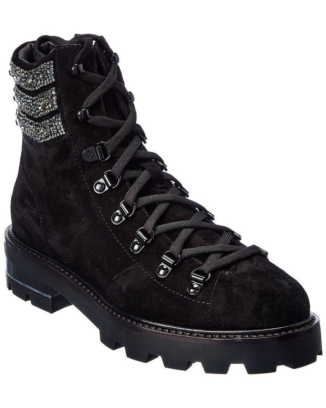 Jimmy Choo Black Eshe 65 Suede Bootie