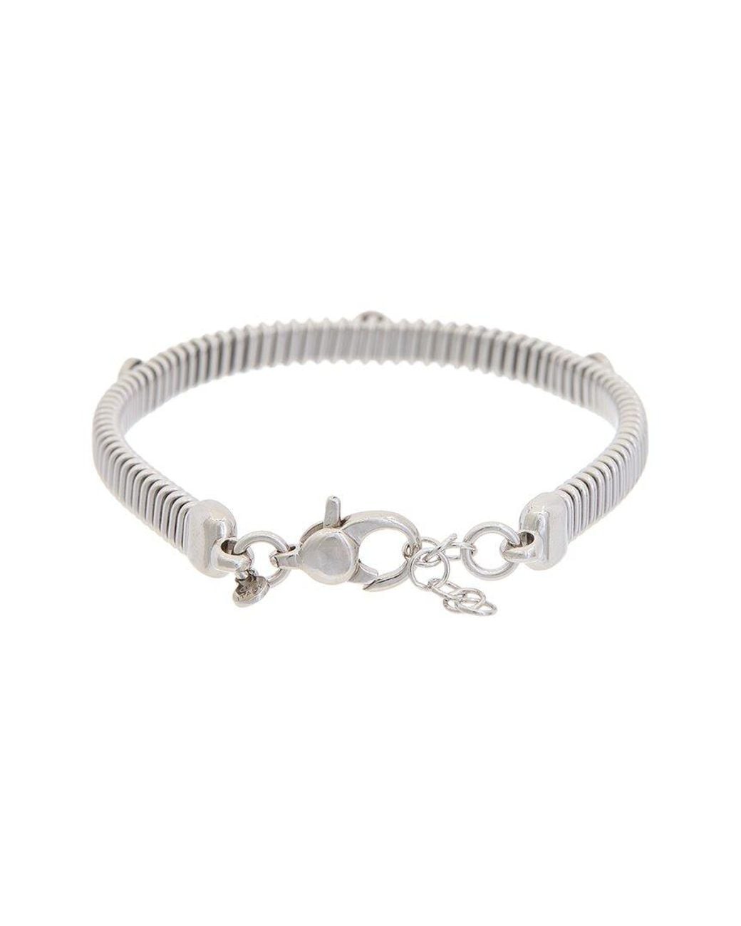 Meshmerise White 18K Over 0.12 Ct. Tw. Diamond Bracelet