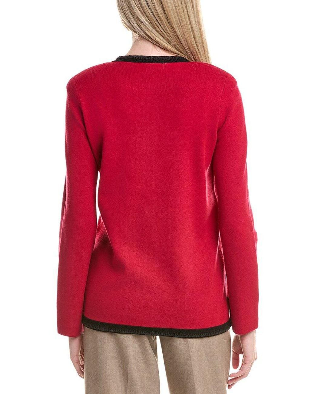 St. John Red Knit Jacket