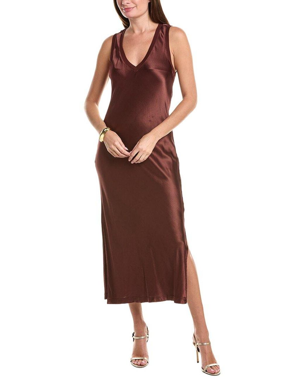Michael Stars Brown Randi Midi Dress