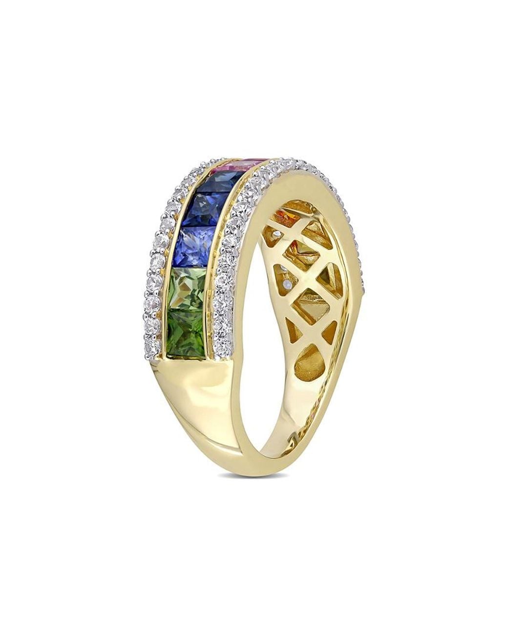 Diamond Select Cuts Blue 14K 3.01 Ct. Tw. Gemstone Ring