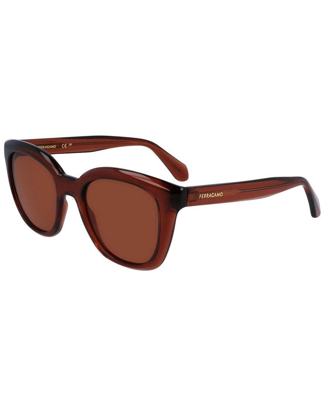 Ferragamo Brown Ss2000S 52Mm Sunglasses