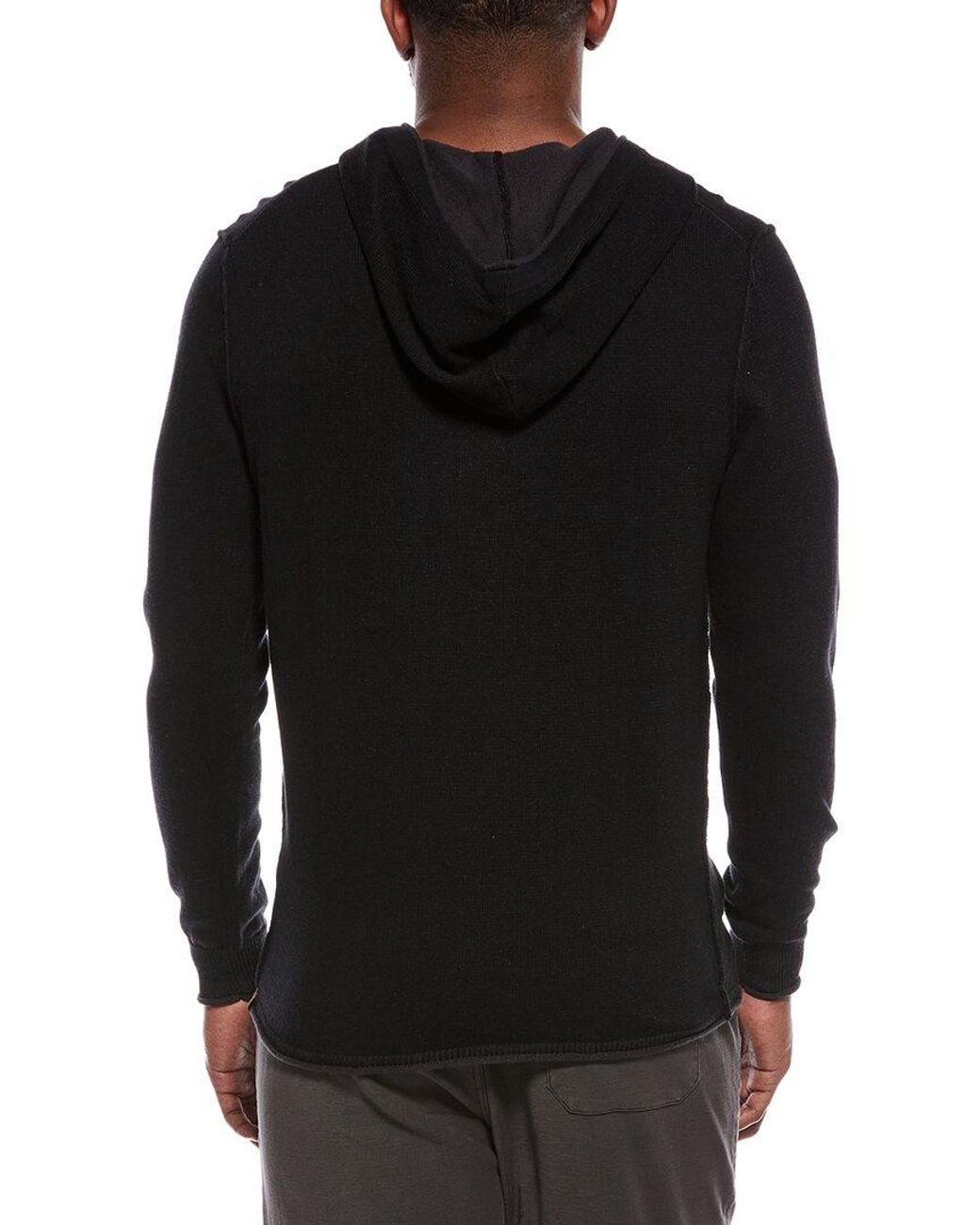The Normal Brand Black Jimmy Sweater Hoodie for men