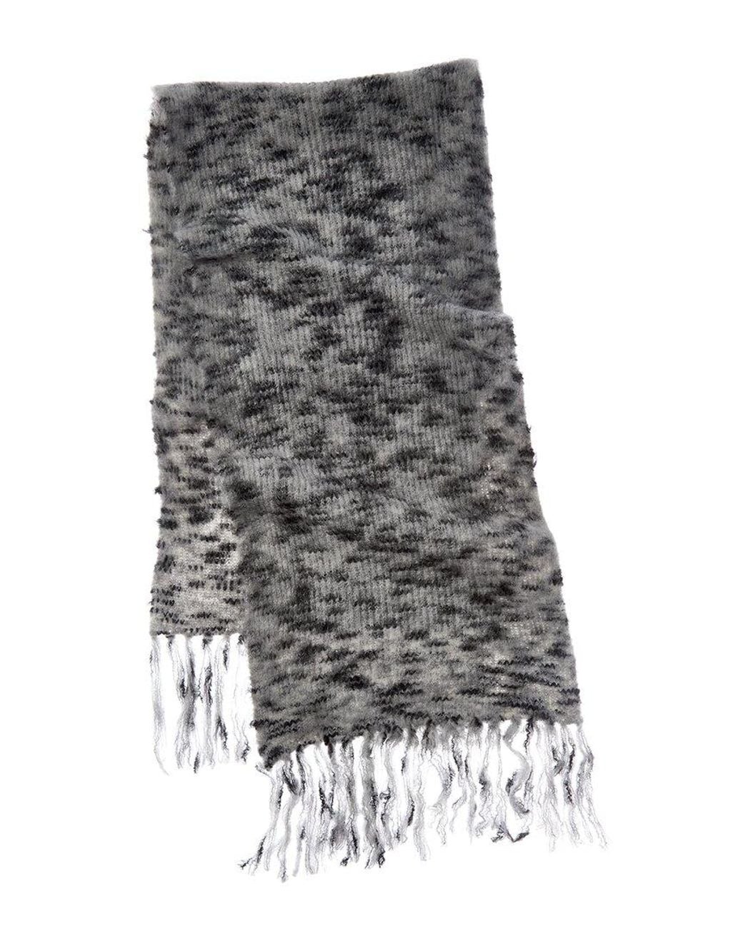 Isabel Marant Gray Loyo Wool.& Mohair-Blend Scarf