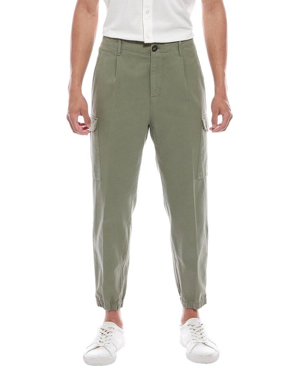 Brunello Cucinelli Green Pleated Cargo Pant for men
