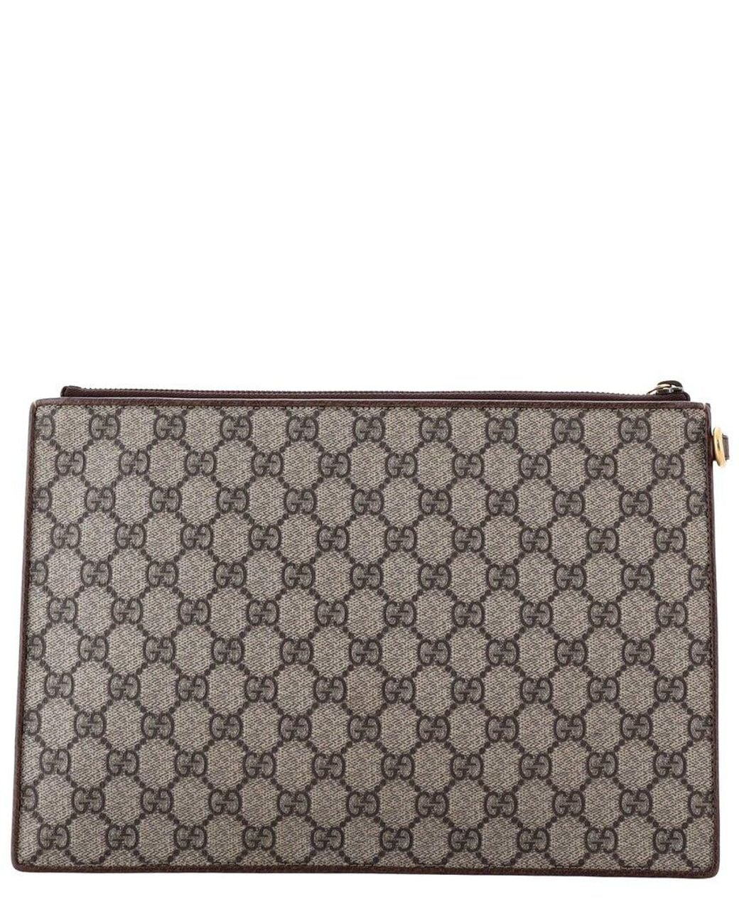Gucci Multicolor Gg Coated Canvas Courrier Pouch With Applique (Authentic Pre- Loved)