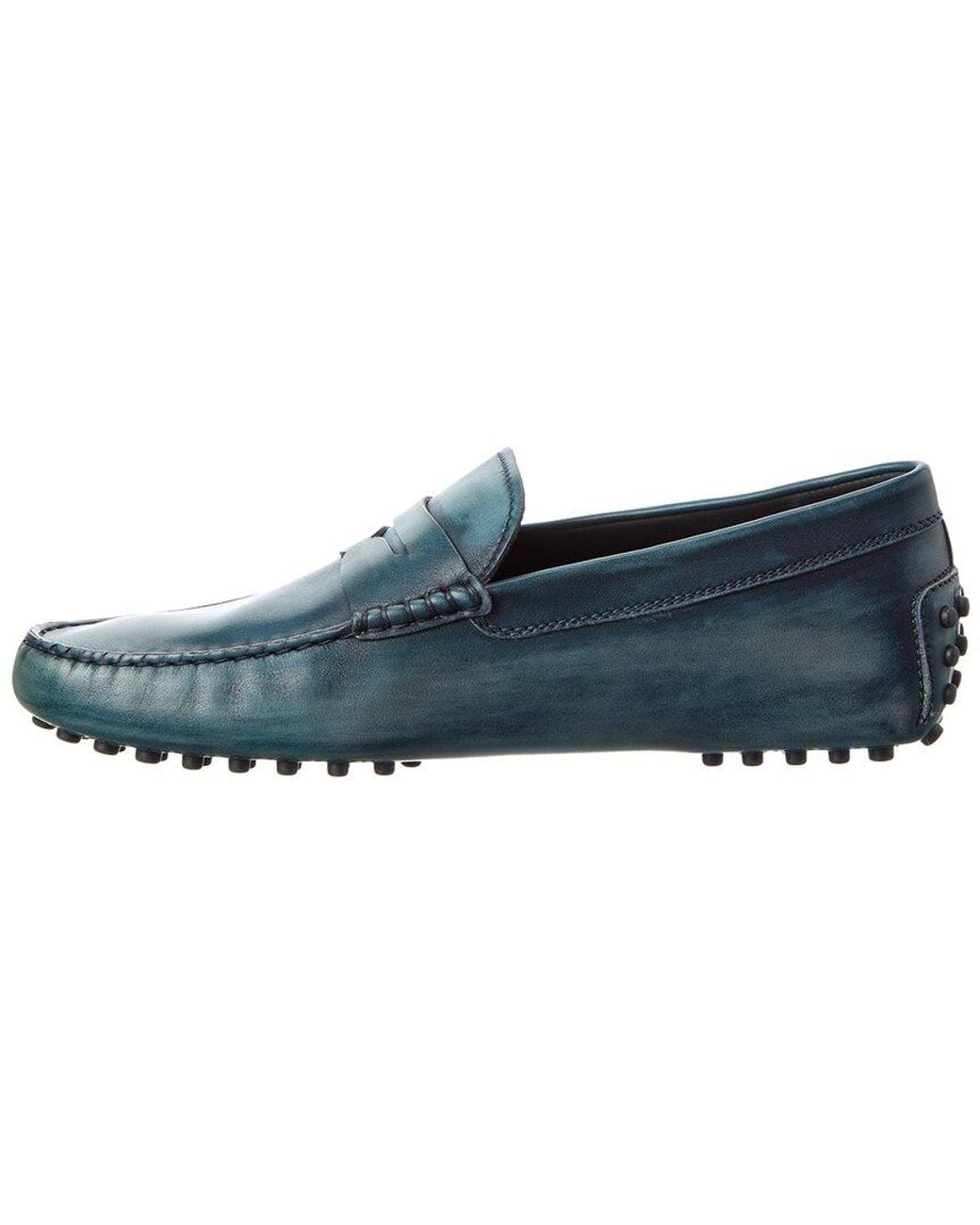 Tod's Blue Leather Loafer for men
