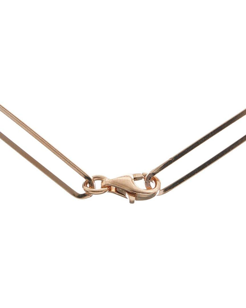 Meshmerise Metallic 18k Over Silver 0.20 Ct. Tw. Diamond Paperclip Link Bracelet