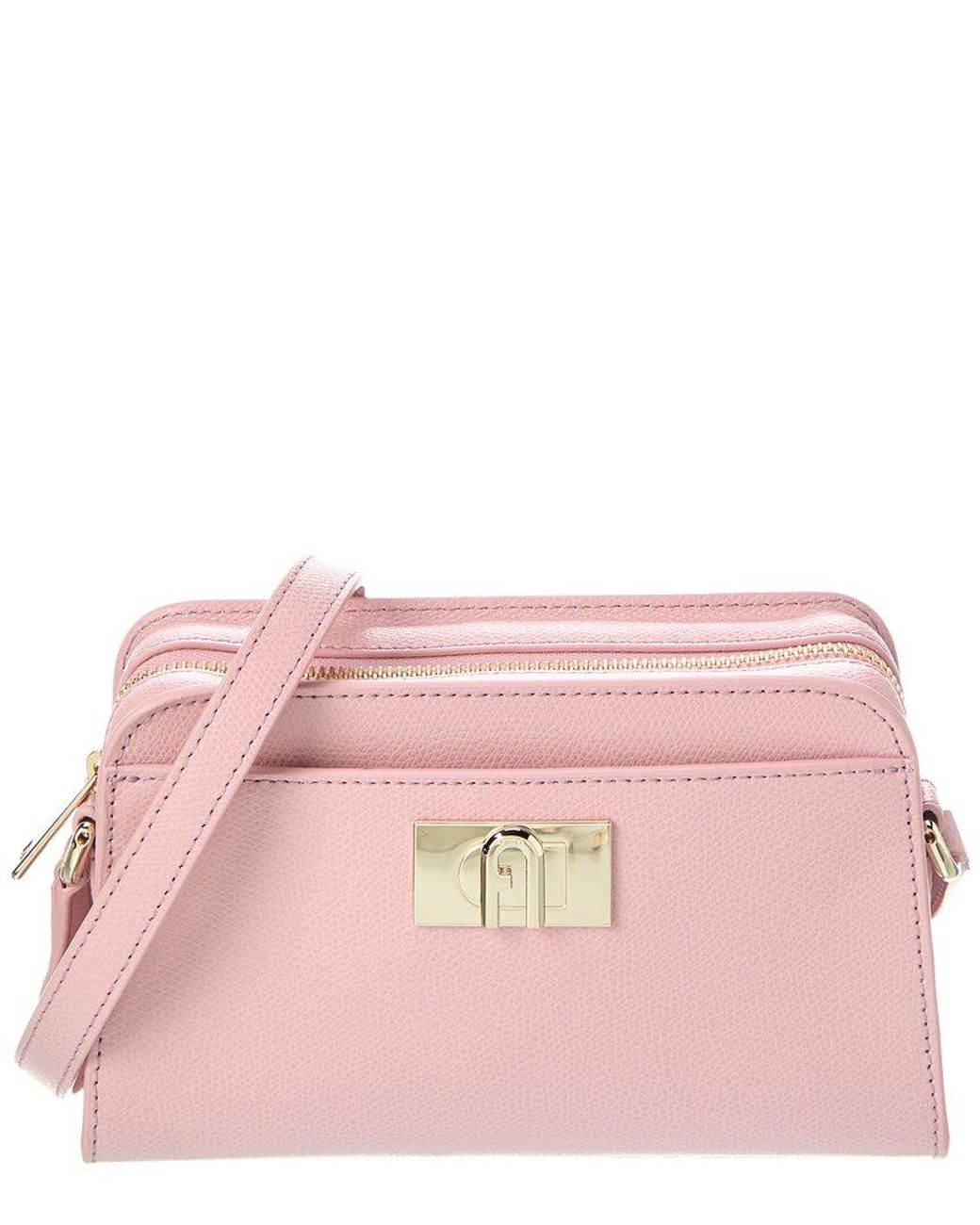 Furla Pink 1927 Mini Leather Crossbody Camera Case