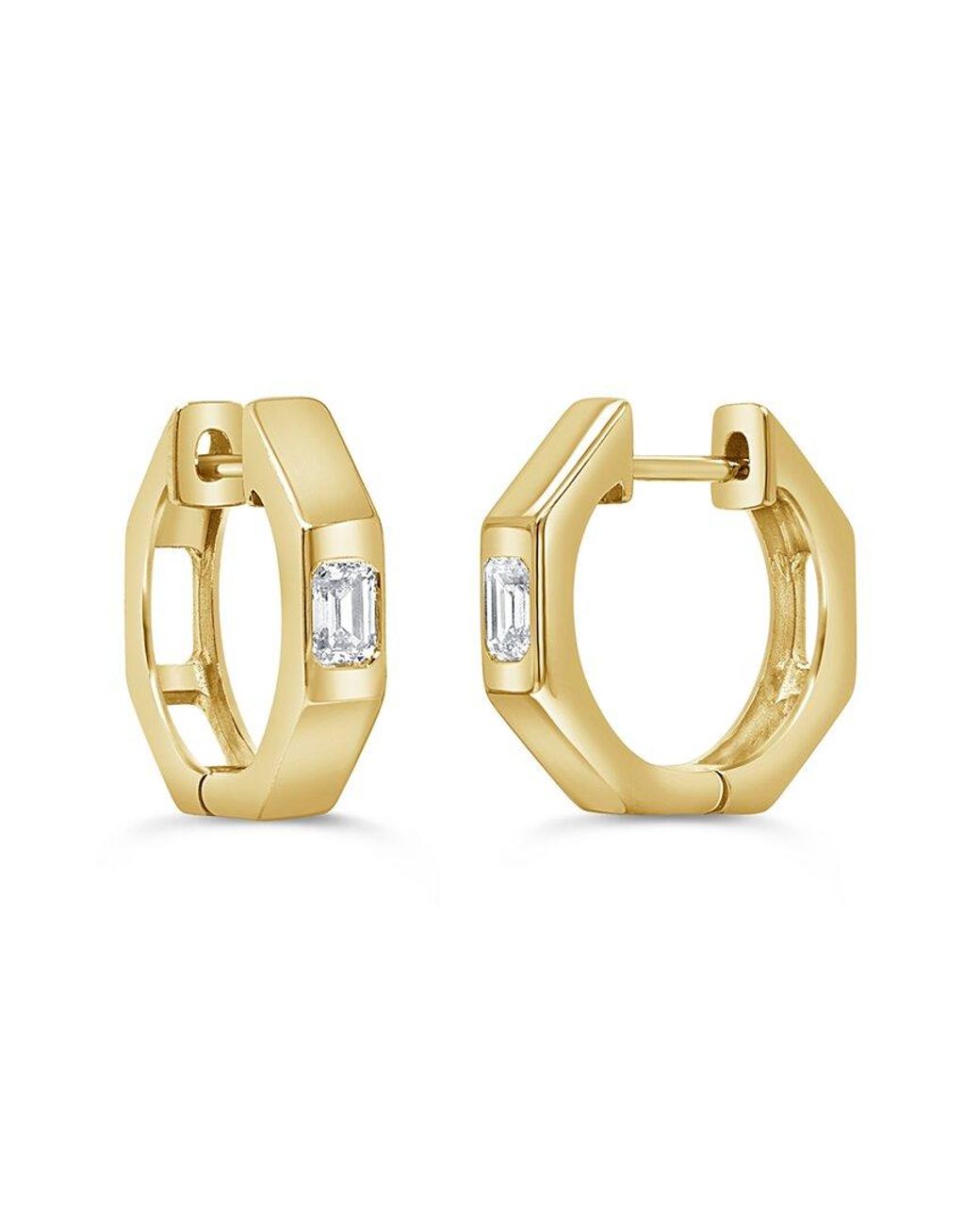 Sabrina Designs Metallic 14K 0.31 Ct. Tw. Diamond Hoop Earrings