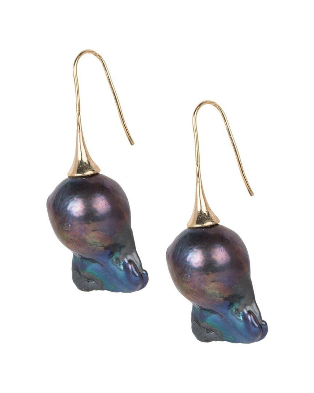 Saachi Blue Pearl Baroque Drop Earrings