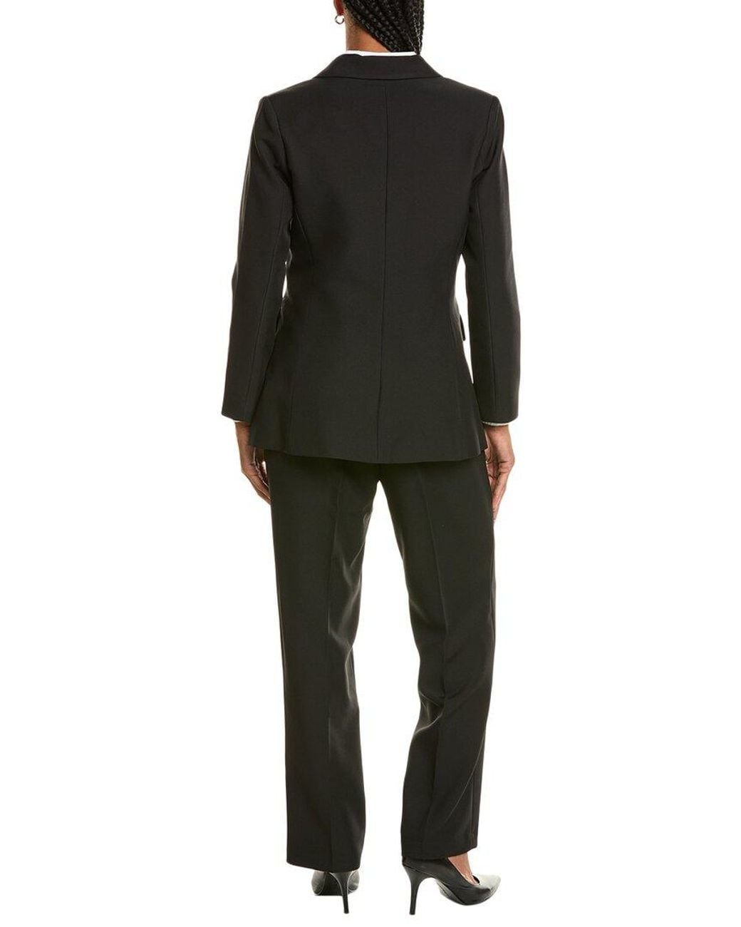 Pascale La Mode Black 2Pc Single Button Blazer & Pant Set