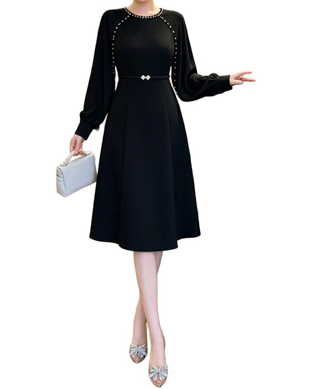BRC By BURRYCO Black Solid Mini Dress
