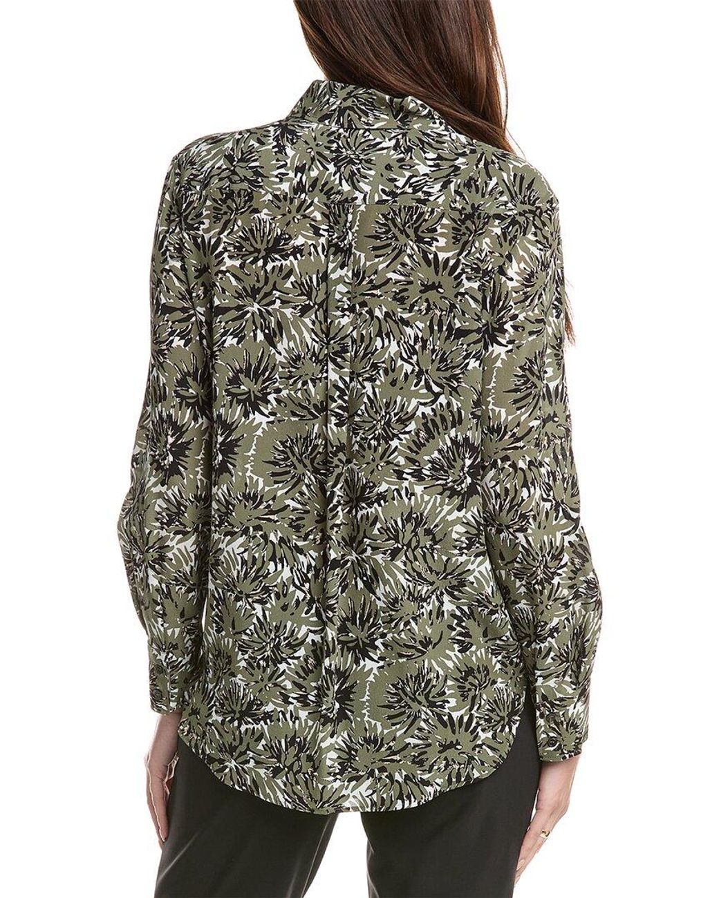Piazza Sempione Gray Silk Blouse