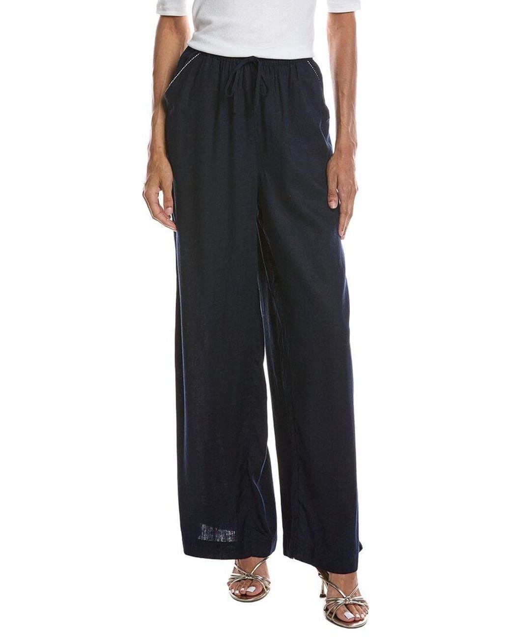 Cece Black Pull-On Tie Waist Crop Pant