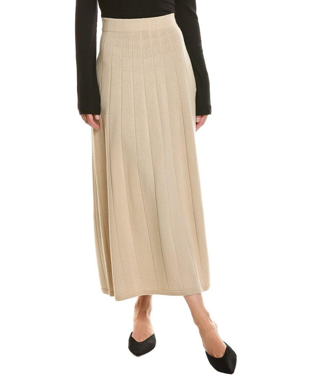 Max Mara Natural Peonie Knitted Skirt