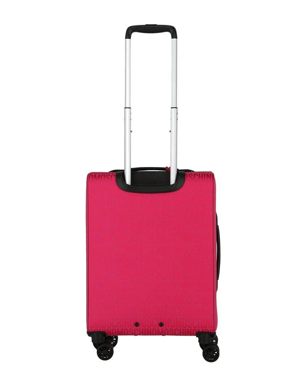 Moschino ! All-over Logo Nylon Trolley Case in Pink | Lyst