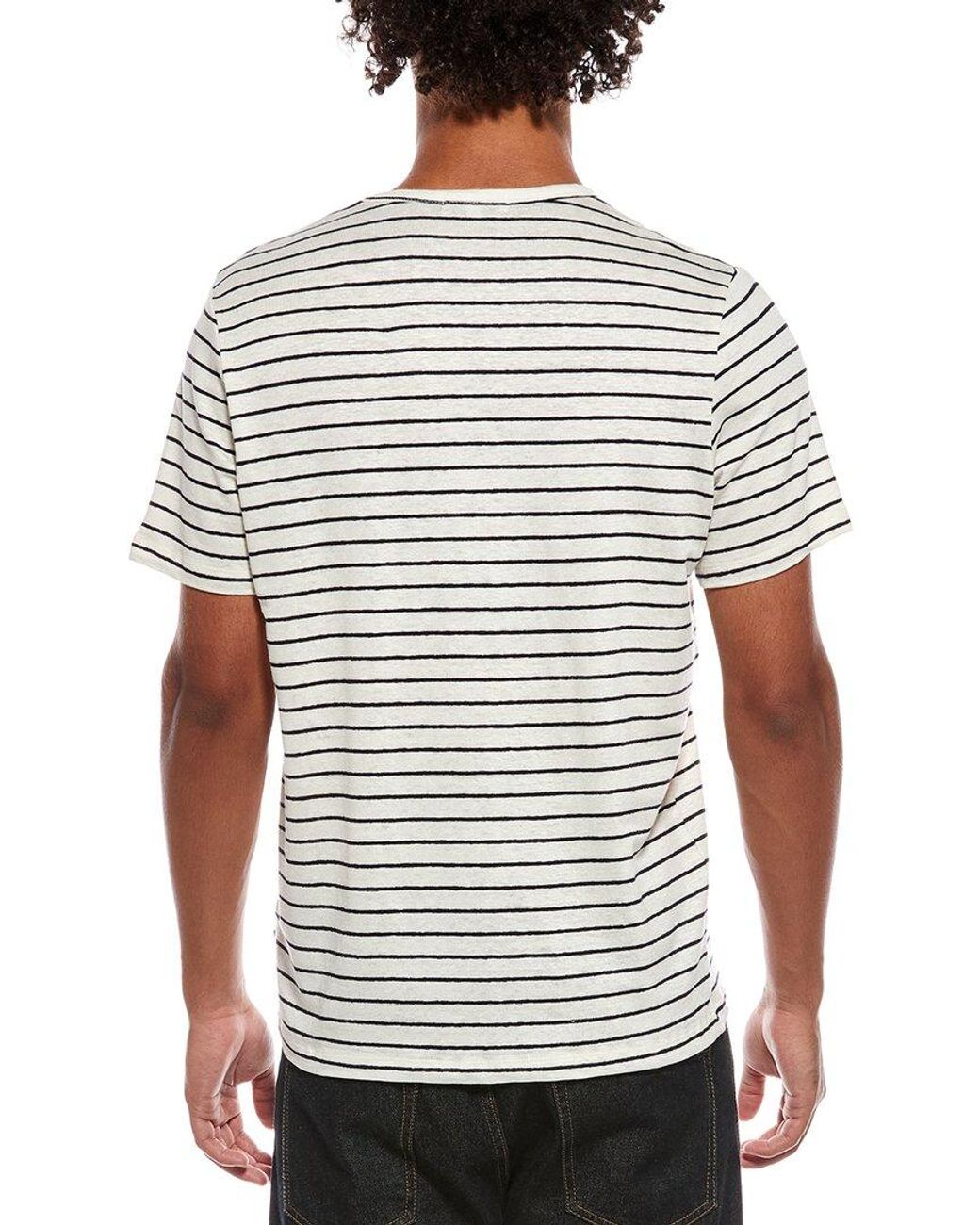 Onia White Stretch Linen-Blend Crewneck T-Shirt for men