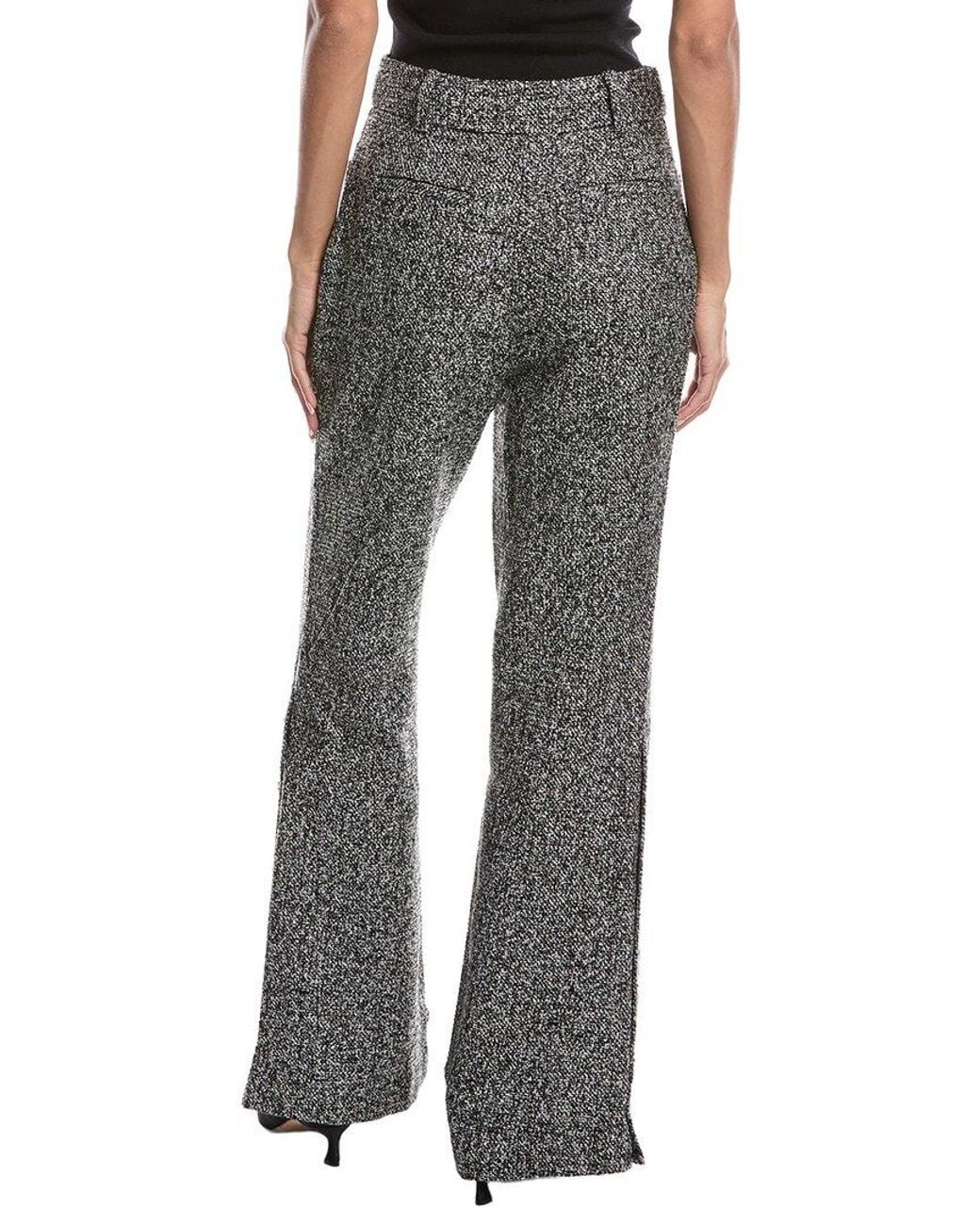 Toccin Gray Gracie Button Detail Wool-Blend Pant