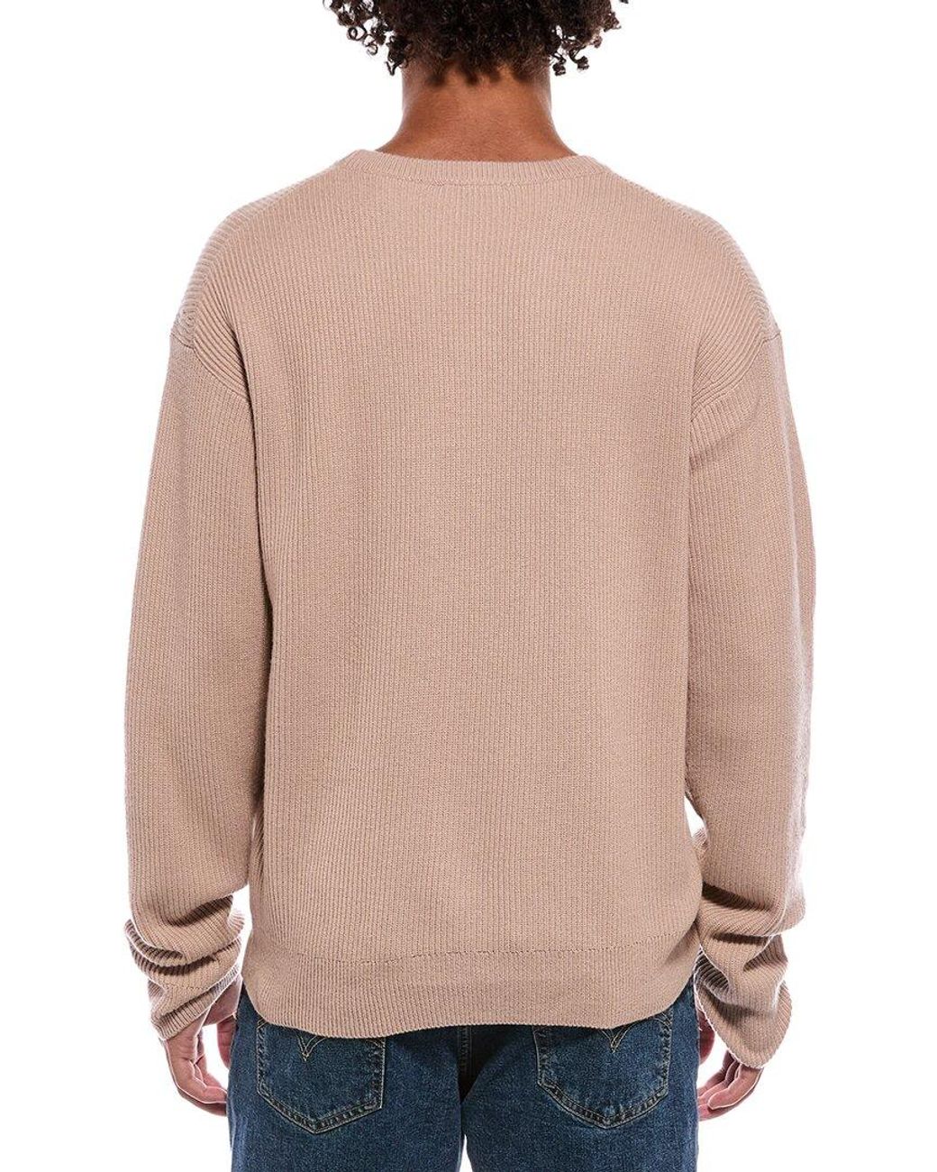 FRAME Blue Frame Ribbed Wool & Silk-Blend Crewneck Sweater for men